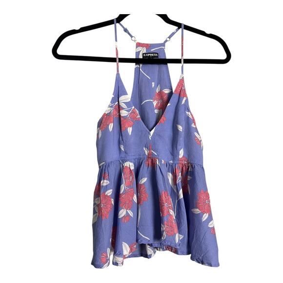 Express Rayon Floral Boho Blouse Shirt Top Cottage Indie Fairy Festival XS - Picture 5 of 7